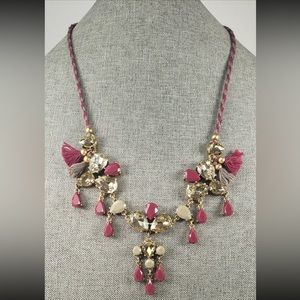 JCrew Tassel and Gem Necklace